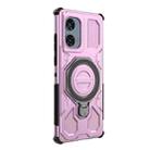 For Motorola Edge 50 Fusion 5G Global J-20 Solid Color MagSafe Magnetic TPU+PC Phone Case(Pink) - 3