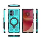 For Motorola Edge 50 Fusion 5G Global J-20 Solid Color MagSafe Magnetic TPU+PC Phone Case(Lake Blue) - 2