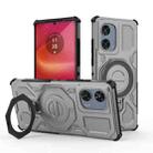 For Motorola Edge 50 Fusion 5G Global J-20 Solid Color MagSafe Magnetic TPU+PC Phone Case(Grey) - 1