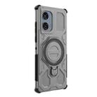 For Motorola Edge 50 Fusion 5G Global J-20 Solid Color MagSafe Magnetic TPU+PC Phone Case(Grey) - 3
