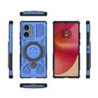 For Motorola Edge 50 Fusion 5G Global J-20 Solid Color MagSafe Magnetic TPU+PC Phone Case(Blue) - 2