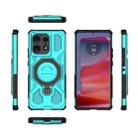 For Motorola Edge 50 Pro 5G Global J-20 Solid Color MagSafe Magnetic TPU+PC Phone Case(Lake Blue) - 2