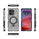 For Motorola Edge 50 Pro 5G Global J-20 Solid Color MagSafe Magnetic TPU+PC Phone Case(Grey) - 2