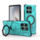 For Motorola Edge 60 Fusion 5G Global J-20 Solid Color MagSafe Magnetic TPU+PC Phone Case(Lake Blue) - 1