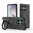 For Motorola Edge 60 Fusion 5G Global J-20 Solid Color MagSafe Magnetic TPU+PC Phone Case(Black) - 1