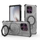 For Motorola Edge 60 Pro 5G J-20 Solid Color MagSafe Magnetic TPU+PC Phone Case(Grey) - 1