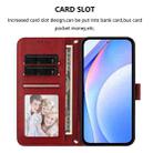 For Samsung Galaxy S21 5G Litter Panda Embossing RFID Leather Phone Case with Lanyard(Wine Red) - 3