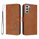 For Samsung Galaxy S21 5G Litter Panda Embossing RFID Leather Phone Case with Lanyard(Brown) - 2