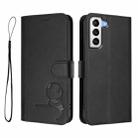 For Samsung Galaxy S21+ 5G Litter Panda Embossing RFID Leather Phone Case with Lanyard(Black) - 2