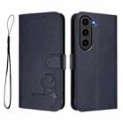 For Samsung Galaxy S23 5G Litter Panda Embossing RFID Leather Phone Case with Lanyard(Blue) - 2