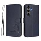 For Samsung Galaxy S25+ / S24+ 5G Litter Panda Embossing RFID Leather Phone Case with Lanyard(Blue) - 2