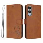 For Samsung Galaxy S25 Edge 5G Litter Panda Embossing RFID Leather Phone Case with Lanyard(Brown) - 2