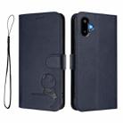 For Samsung Galaxy F06 5G / M06 5G Litter Panda Embossing RFID Leather Phone Case with Lanyard(Blue) - 2