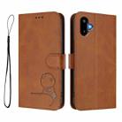 For Samsung Galaxy F06 5G / M06 5G Litter Panda Embossing RFID Leather Phone Case with Lanyard(Brown) - 2