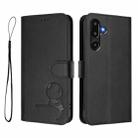For Samsung Galaxy F16 5G / M16 5G Litter Panda Embossing RFID Leather Phone Case with Lanyard(Black) - 2