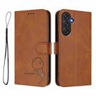 For Samsung Galaxy M55 / C55 5G Litter Panda Embossing RFID Leather Phone Case with Lanyard(Brown) - 2