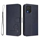For Samsung Galaxy M62 / F62 4G Litter Panda Embossing RFID Leather Phone Case with Lanyard(Blue) - 2