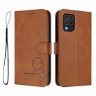 For Samsung Galaxy M62 / F62 4G Litter Panda Embossing RFID Leather Phone Case with Lanyard(Brown) - 2