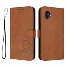 For Samsung Galaxy XCover6 Pro Litter Panda Embossing RFID Leather Phone Case with Lanyard(Brown) - 2