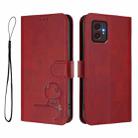 For Samsung Galaxy XCover7 Pro Litter Panda Embossing RFID Leather Phone Case with Lanyard(Wine Red) - 2