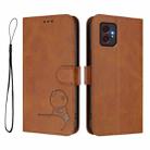 For Samsung Galaxy XCover7 Pro Litter Panda Embossing RFID Leather Phone Case with Lanyard(Brown) - 2