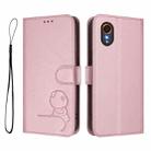 For Samsung Galaxy XCover7 Litter Panda Embossing RFID Leather Phone Case with Lanyard(Pink) - 2