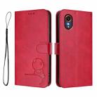 For Samsung Galaxy XCover7 Litter Panda Embossing RFID Leather Phone Case with Lanyard(Rose Red) - 2