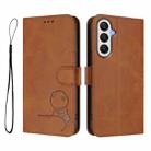 For Samsung Galaxy A05s 4G / F14 4G Litter Panda Embossing RFID Leather Phone Case with Lanyard(Brown) - 2