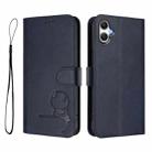 For Samsung Galaxy A06 4G / 5G Litter Panda Embossing RFID Leather Phone Case with Lanyard(Blue) - 2