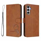 For Samsung Galaxy A14 5G / 4G Litter Panda Embossing RFID Leather Phone Case with Lanyard(Brown) - 2