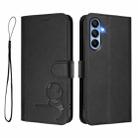 For Samsung Galaxy A15 5G / 4G Litter Panda Embossing RFID Leather Phone Case with Lanyard(Black) - 2