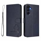 For Samsung Galaxy A16 4G / 5G Litter Panda Embossing RFID Leather Phone Case with Lanyard(Blue) - 2