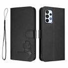 For Samsung Galaxy A23 4G / 5G Litter Panda Embossing RFID Leather Phone Case with Lanyard(Black) - 2