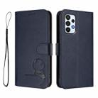 For Samsung Galaxy A23 4G / 5G Litter Panda Embossing RFID Leather Phone Case with Lanyard(Blue) - 2