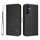 For Samsung Galaxy A26 5G Litter Panda Embossing RFID Leather Phone Case with Lanyard(Black) - 2