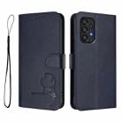 For Samsung Galaxy A33 5G Litter Panda Embossing RFID Leather Phone Case with Lanyard(Blue) - 2