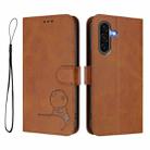 For Samsung Galaxy A36 5G Litter Panda Embossing RFID Leather Phone Case with Lanyard(Brown) - 2