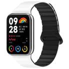 For Xiaomi Smart Band 9 Pro / Redmi Watch 5 Two Color Magnetic Silicone Watch Band(White Black) - 1
