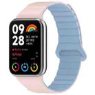 For Xiaomi Smart Band 9 Pro / Redmi Watch 5 Two Color Magnetic Silicone Watch Band(Pink Misty Blue) - 1