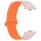For Xiaomi Smart Band 9 Pro / Redmi Watch 5 Two Color Magnetic Silicone Watch Band(Pink Orange) - 3