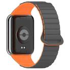 For Xiaomi Smart Band 9 Pro / Redmi Watch 5 Two Color Magnetic Silicone Watch Band(Grey Orange) - 2