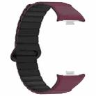 For Xiaomi Smart Band 9 Pro / Redmi Watch 5 Two Color Magnetic Silicone Watch Band(Wine Red Black) - 3