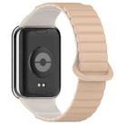 For Xiaomi Smart Band 9 Pro / Redmi Watch 5 Two Color Magnetic Silicone Watch Band(Milk Tea Rock White) - 2
