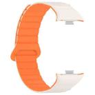For Xiaomi Smart Band 9 Pro / Redmi Watch 5 Two Color Magnetic Silicone Watch Band(Starlight Orange) - 3