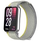 For Xiaomi Smart Band 9 Pro / Redmi Watch 5 Nylon Loop Hook and Loop Fastener Watch Band(Yellow Grey) - 1