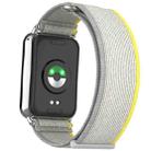 For Xiaomi Smart Band 9 Pro / Redmi Watch 5 Nylon Loop Hook and Loop Fastener Watch Band(Yellow Grey) - 3