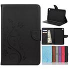 For Samsung Galaxy Tab A 8.4 (2020) T307 Butterfly Flower Embossing Pattern Horizontal Flip Leather Case with Holder & Card Slots & Wallet(Black) - 1