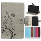 For Samsung Galaxy Tab A 8.4 (2020) T307 Butterfly Flower Embossing Pattern Horizontal Flip Leather Case with Holder & Card Slots & Wallet(Grey) - 1