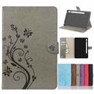 For Samsung Galaxy Tab S8 / Galaxy Tab S7 T870 / T875 Butterfly Flower Embossing Pattern Horizontal Flip Leather Case with Holder & Card Slots & Wallet(Grey) - 1