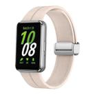 For Samsung Galaxy Fit 3 Magnetic Fold Silver Buckle Silicone Watch Band(Starlight Color) - 1